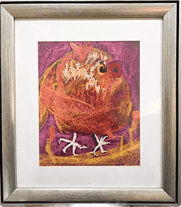 Framed textile artwork