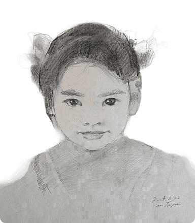 Sculpture of a child