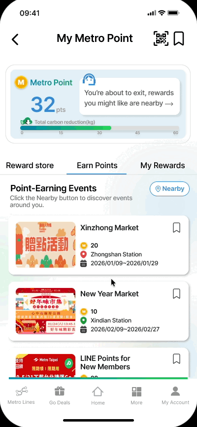 Earning Metro Points